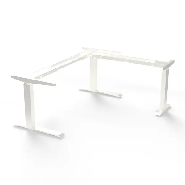 BMB Elektrisch höhenverstellbares Steh-Sitz-Eckgestell E-CORNER 90 610-1270 mm sauberweiß RAL 9010 301 122519