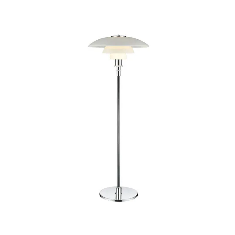 Plattenartige Stehleuchte mit 2 Ebenen, zeitgenössische metallische Stehlampe mit 1 Kopf für das Wohnzimmer Weiß