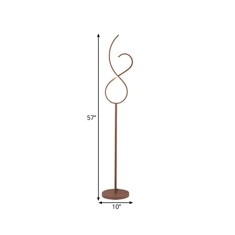 Ringent Crossing Lineare Metall-Stehlampe, modernistische LED-Kaffee-Bodenbeleuchtung warmem/weißem Licht