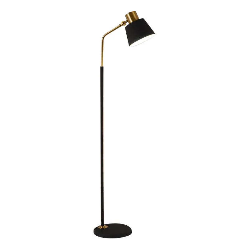 Schwarzes Finish, kleine, fassförmige Bodenbeleuchtung, modernistische Einzelleuchte, metallische Stehlampe für Schlafzi...