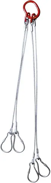 ultraMEDIC ultraCABLE Transportgehänge aus Edelstahl für Schleifkorb inkl. Karabinerhaken (4 Stück) SAN-0099