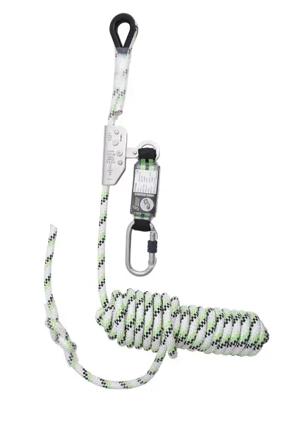 Kratos NIRO Mitlaufendes Auffanggerät auf Kernmantelseil mit Bandfalldämpfer Länge 30 Meter FA2010230