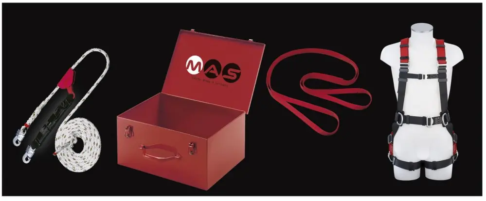 MAS Schutzsset bestehend aus: Auffanggurt MAS 90 (1090010) Auffanggerät MAS 16 40005
