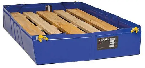 DENIOS Fantikbare Mehrweg-Leckagewanne 2000 x 2000 mm Volumen 1600 Liter 206986