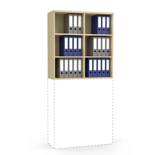 Deskin Aufsatz-Regal MULTI M Buchedekor B 1000 x H 1055 x T 420 mm 275023