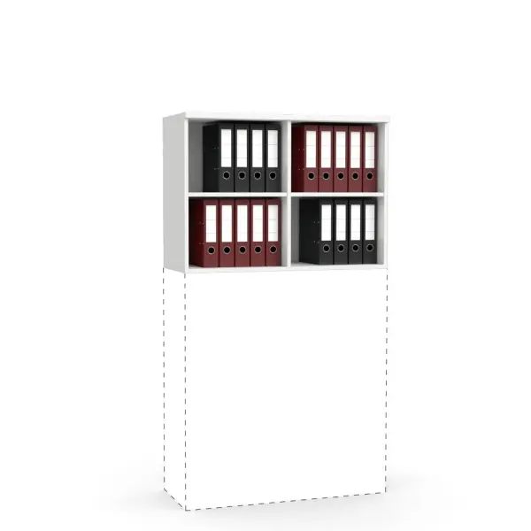 Deskin Aufsatz-Regal MULTI M Dekor weiß B 1000 x H 710 x T 420 mm 275021