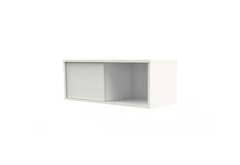 Kerkmann Wand-/Aufsatzregal mit Wendetüren (halbe Fachbreite) fresh B 1000 x T 400 x H 360 mm Weiß/Grafit 13446310