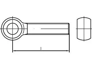 Augenschrauben DIN 444 4.6 LBM 24 x 110 galvanisch verzinkt VE=S