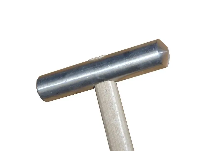 DINOSAURIER Alu-Treibhammer Flach/ballig (Ausbeulhammer) eine Seite flach eine Seite spitz ballig Hickory Stiel HH 671 ALL2