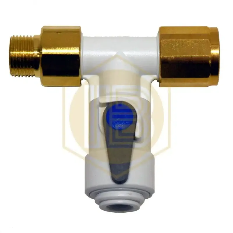Lambda-Sonde Absperrventil T-Form aus Acetal mit Rückschlagfunktion