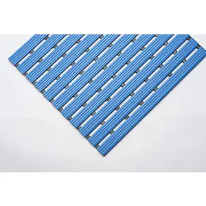 Willkommens PVC-Profilmatte, pro lfd. m, Lauffläche aus Hart-PVC, rutschsicher, Breite 800 mm, blau.