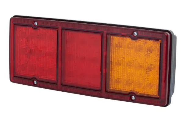 HELLA VALUEFIT Heckleuchte Valuefit LED 12/24V Anbau/geschraubt Farbe: rot/gelb Stecker: Flachstecker links/rechts 33 LEDs...