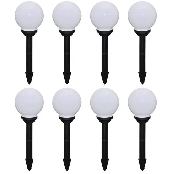 vidaXL Wegeleuchten 8 Stück LED 15 cm mit Erdspieß 277114