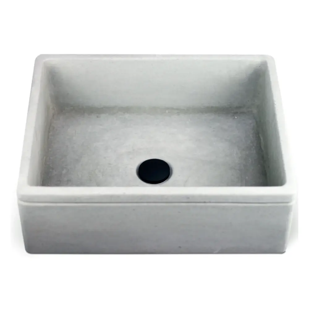 Außenwaschbecken aus grauem Beton 50x40x18h cm Modell Liz