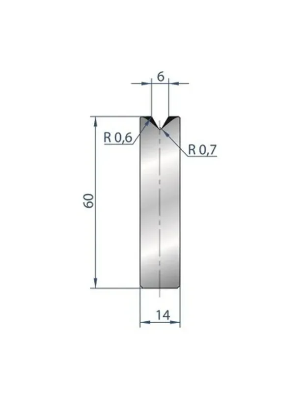 Part No. 3193 @ 415mm 60 Degree Die Insert für Rostlösung