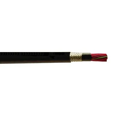 Alpha Wire 85825CY 18/25 18 AWG 25 Conductor 105/38 Stranding 600V Braid VINYL Insulation Continuous Flex Control Xtra Gua...