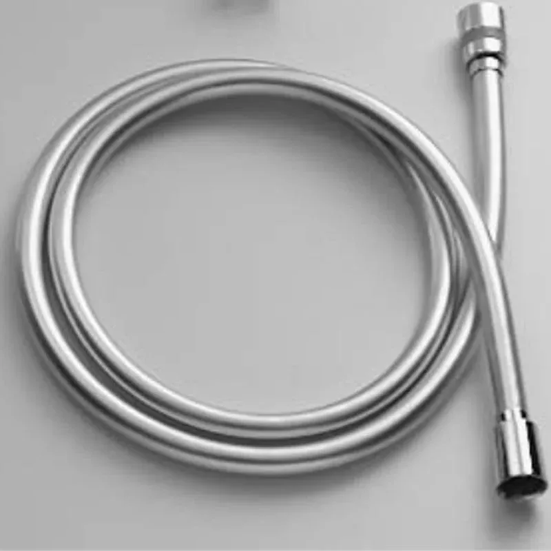 Flexibler Dusch-/Badewannenschlauch aus silbernem VINYL, runder Form, 200 cm, Ares mit Antitorsionssystem