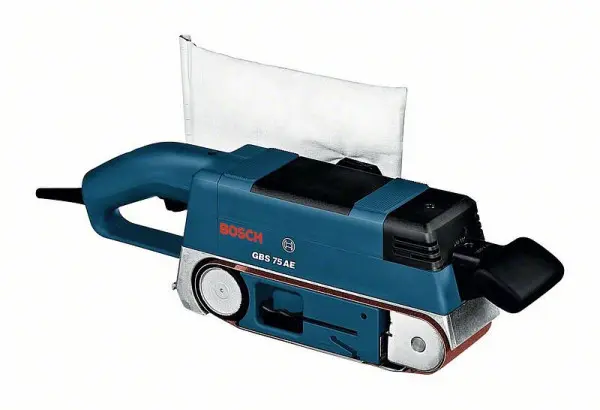 Bosch Bandschleifer GBS 75 AE mit Koffer Gewebeschleifband Staubsack Grafitplatte 0601274707