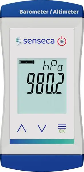Senseca ECO 230 Altimeter, Barometer Luftdruck, Temperatur, Höhenmeter mit Solarzelle