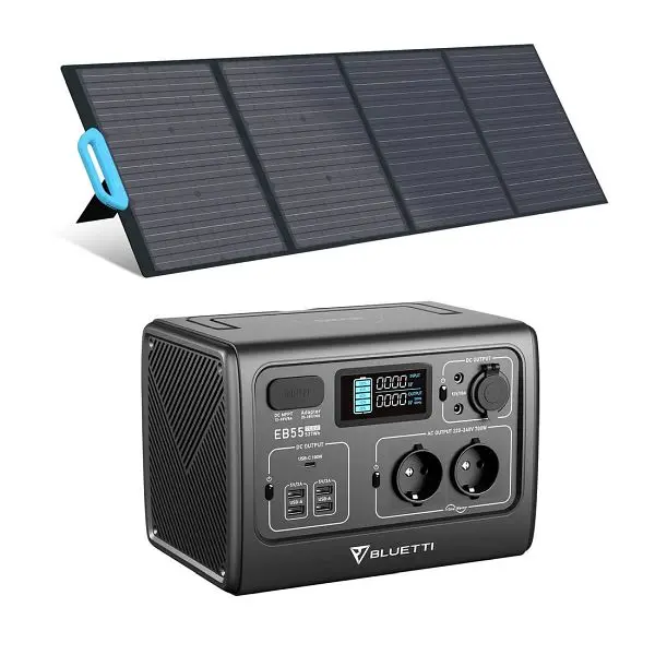 BLUETTI EB55 + PV120 Stromaggregat Solar EB55+PV120