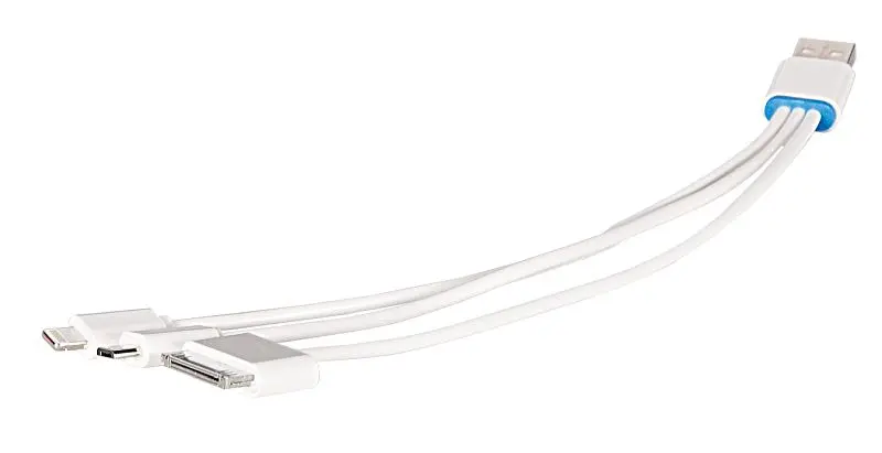 ELMAG Kabeladapter USB 5V-2.0A mit 3 verschiedenen Steckern 56086