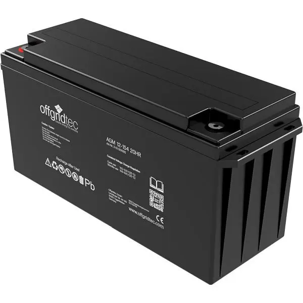 Offgridtec AGM 154Ah 20HR 12V - Solar Batterie Akku Extrem zyklenfest 2-01-001005