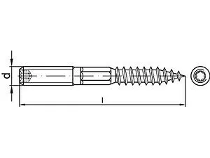 ART 88149 Stockschrauben Stahl Typ 23E M 12 x 200 galvanisch verzinkt VE=S (50 Stück)