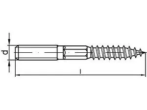 ART 88149 Stockschrauben 2 Typ 23E M 6 x 180 VE=S (100 Stück)