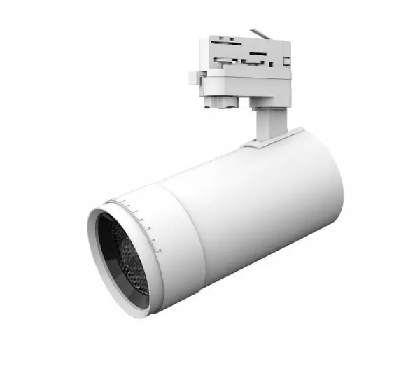 Abalight LED Tracklight ZOOM 30W 3000K Ra90 weiss 10 - 60° 17082
