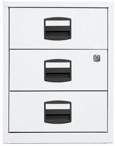 Bisley mobiler Beistellschrank PFA 3 Universalschubladen verkehrsweiß PFAM3S696