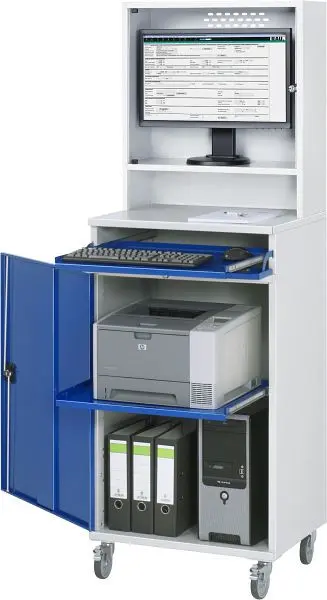 RAU Computer-Schrank mobil 650x1895x520 mm 07-650-M65-MG2F.11