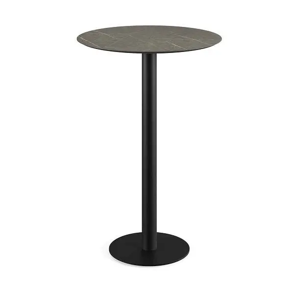 Essentials Urban Stehtisch Schwarz gestell + Midnight Marble HPL Ø70 cm 130041670