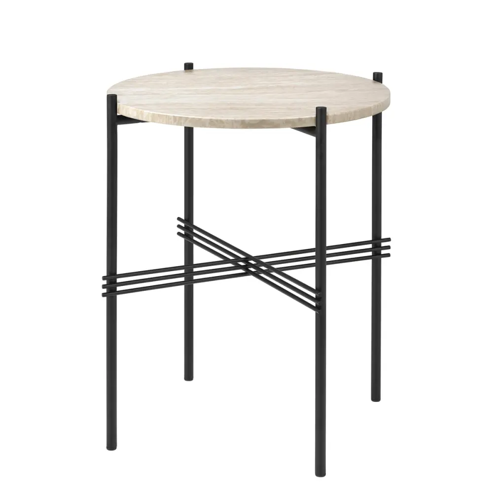 Gubi - TS Outdoor Beistelltisch mit Transportrollen