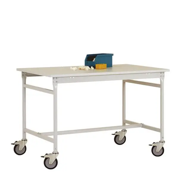 Wetterfester Manuflex BB4007.7035 Beistelltisch BASIS mobil 750x500x850mm, Platte Kunststoff hellgrau, RAL7035 lichtgrau L...