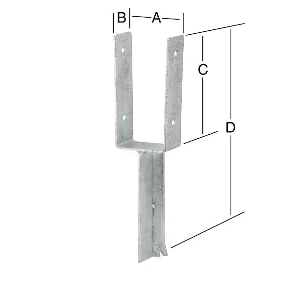 Vormann schwere U-Stützenschuhe 71 x 50 x 200 feuerverzinkt VE: 10 Stück 071304000