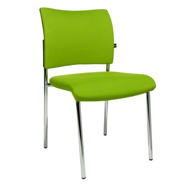 Deskin Besucherstuhl LAS VEGAS 4-Fuß Gestell verchromt Bezug Stoff Basic G Farbe grün 272324