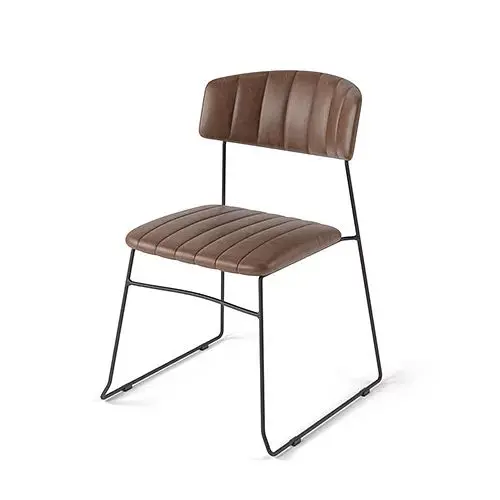 Essentials Mundo Stapelstuhl Cognac Kunstleder gepolstert feuerhemmend 54x55x79cm (BxTxH) 53001