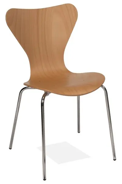 Kaiser-Sitzmöbel Eleganter Stapelstuhl KS16-N4 natur lackiert VE: 6 Stück KS16-N4