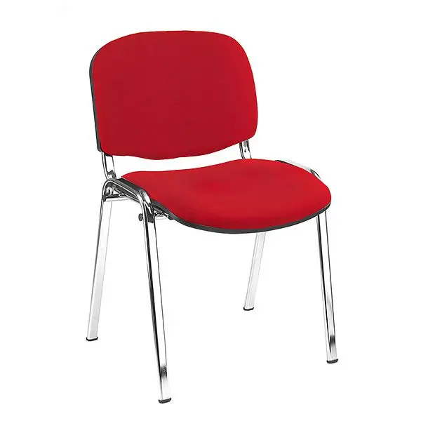 Lüllmann Polsterstuhl ohne Armlehnen verchromt 470/840 x 545 x 425 mm Rot 220223