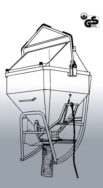 Eichinger Betonsilo 1036CE.8 500l Ösen Federzug Auslauf Ø 200 mm liegende Form 10360820460000