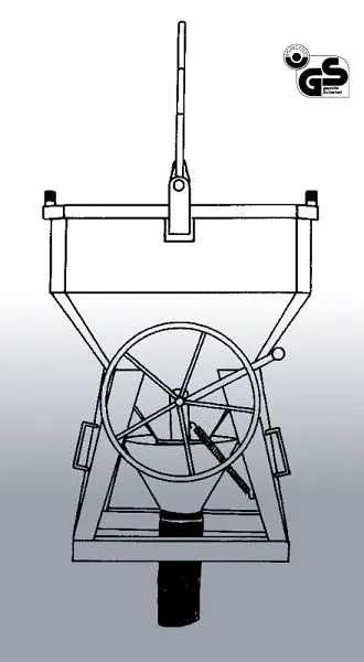 Eichinger Betonsilo 1037H.11 800l Bügel/Traverse Handrad Auslauf Ø 200 mm 10371101400000