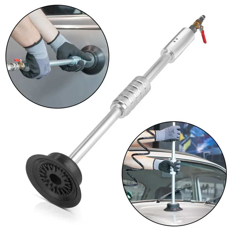 STAHLWERK Dellenzieher PDZ-620 ST Pneumatischer Gleithammer | Saugnapf-Zughammer | Dellenlifter | Ausbeuler | Vernetzt Rep...