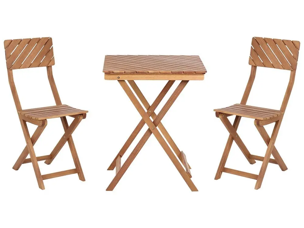 Klassisches Bistro Set klappbar ARDORE Holz Braun