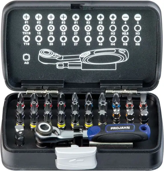 Projahn 1/4" Bit Box mit markierten Bits 33 teilig 4095