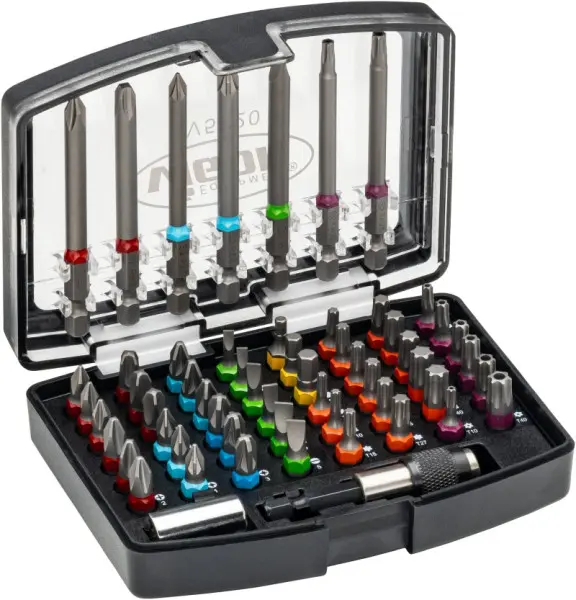 VIGOR Bit Box Sechskant massiv 63 (1/4 Zoll) Tamper Resistant TORX Profil Anzahl Werkzeuge: 57 V5020