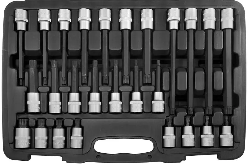 SW-Stahl Schraubendreheinsätze 1/2" Innenvielzahn M5-M16 26-teilig 04424L