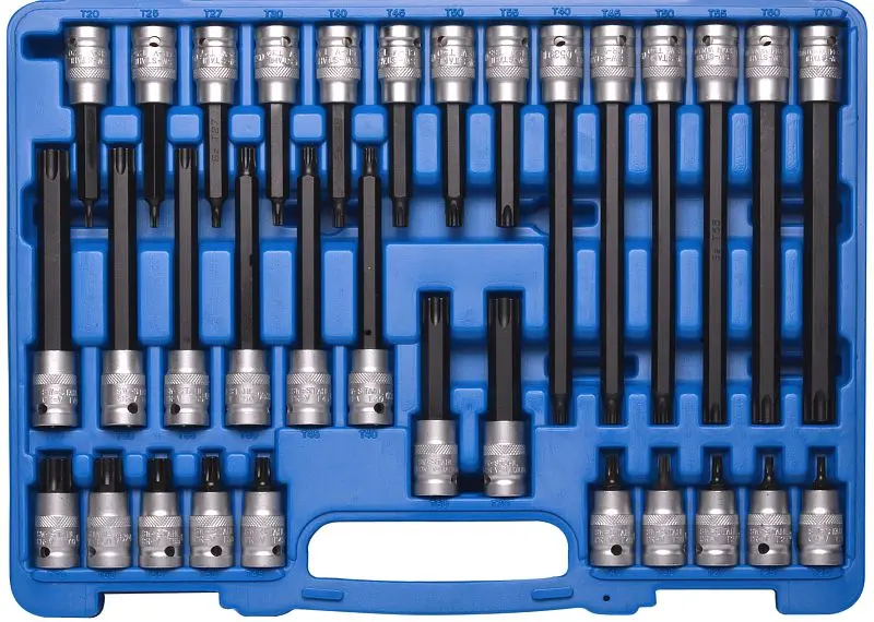 SW-Stahl Schraubendreheinsätze 1/2" T-Profil T20-T70 32-teilig 04423L