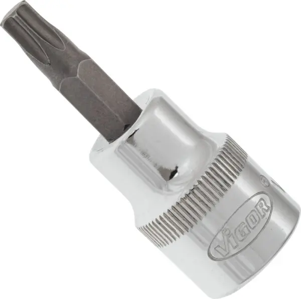 VIGOR TORX Schraubenzieher-Verwendung Vierkant hohl 10 mm (3/8 Zoll) Innen TORX Profil T30 Länge: 49 mm für Handbetätig...