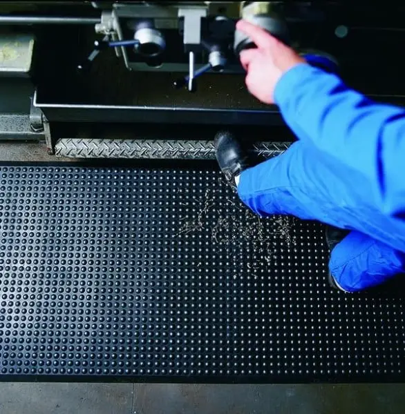 miltex Arbeitsplatzmatte Yoga Flex Industrie 80 x 70 cm schwarz Mittelstück 17031