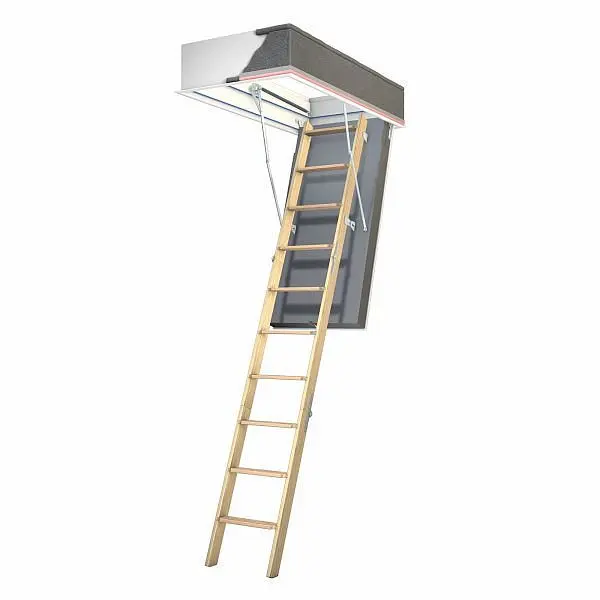 Wellhöfer Bodentreppe GutHolz mit Feuerschutz FS30 und Wärmeschutz WSPH Deckenöffnung 130 x 70 cm lichte Raumhöhe 257 ...